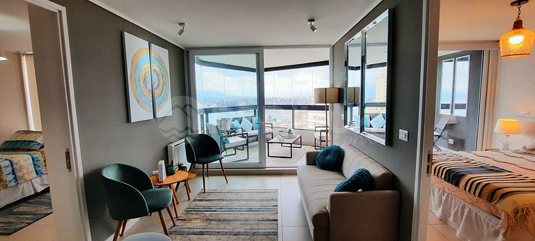 Cozy Apartment with Open View in Concón