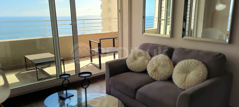 Comfortable apartment with a beautiful view in Concón.