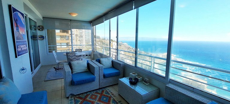 Spacious Apartment with Ocean View in Reñaca