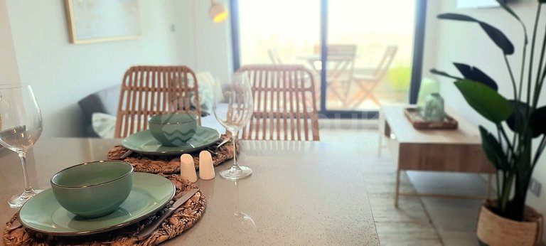 Unbeatable apartment overlooking the dunes and the sea.