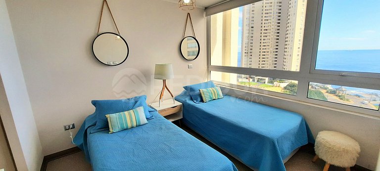 Comfortable apartment with a beautiful view in Concón.