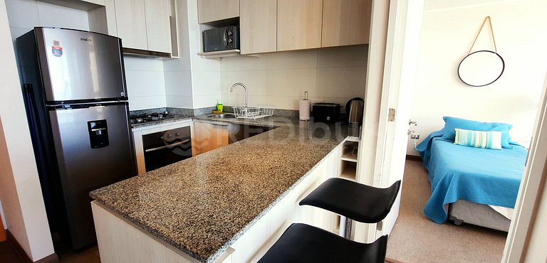 Comfortable apartment with a beautiful view in Concón.