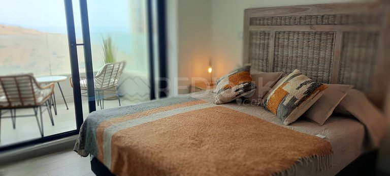 Unbeatable apartment overlooking the dunes and the sea.