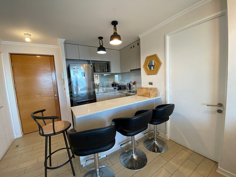Family apartment with large terrace in Concón.
