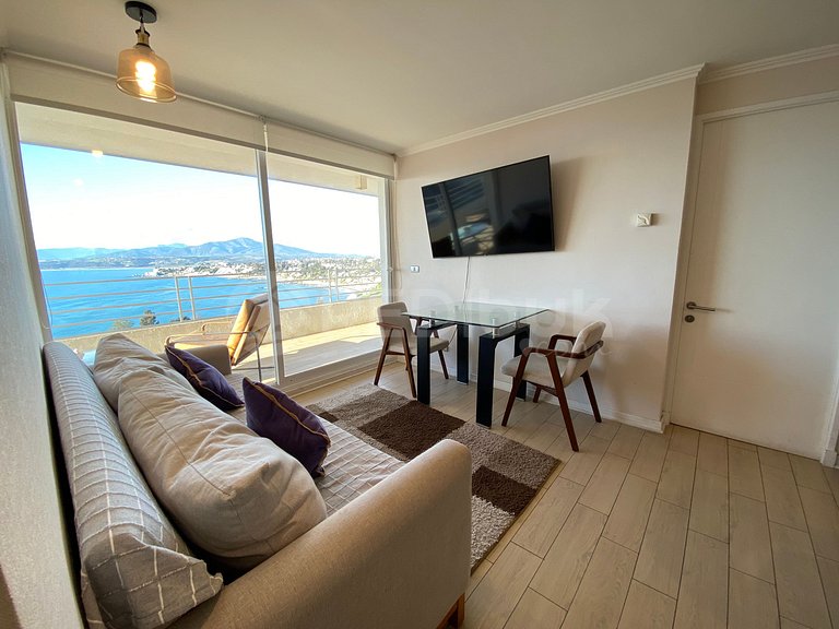 Family apartment with large terrace in Concón.