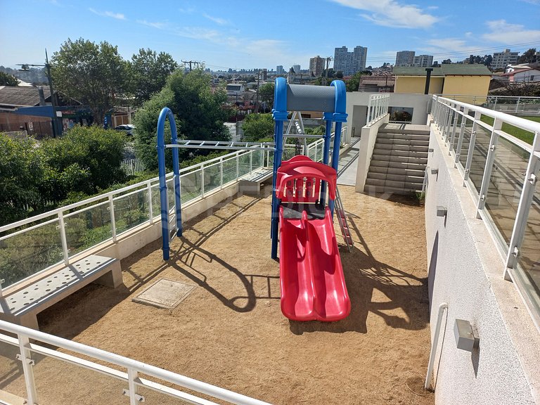 Family apartment with large terrace in Concón.