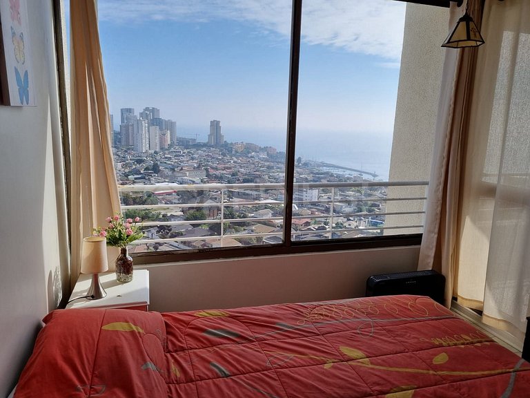 Apartment with a clear view of the sea in Concón.