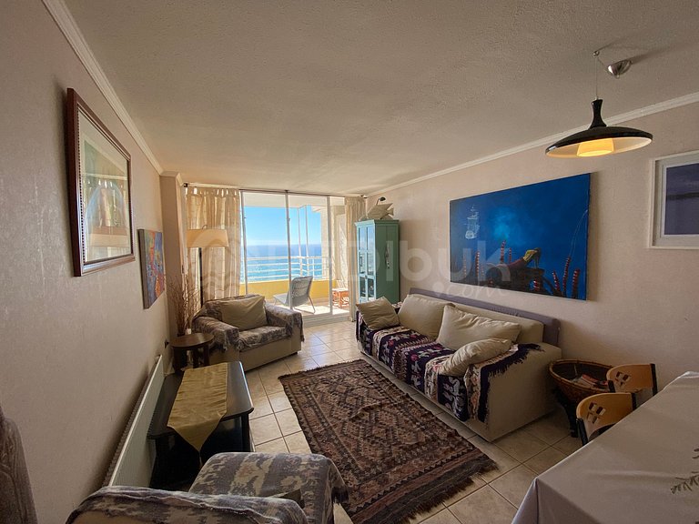 Full Ocean View Family Apartment in Reñaca