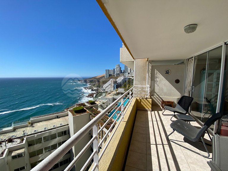 Full Ocean View Family Apartment in Reñaca