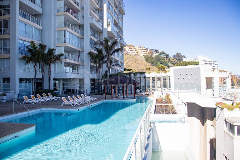 Full Ocean View Family Apartment in Reñaca