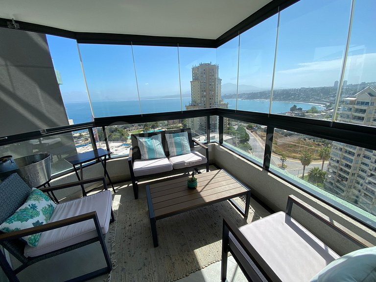 Cozy Apartment with Open View in Concón