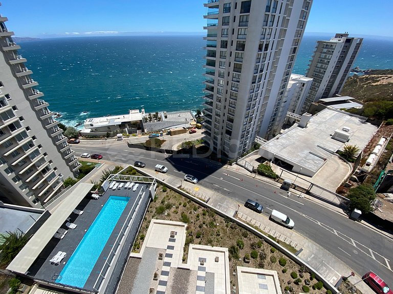Modern ocean view apartment in northern Reñaca