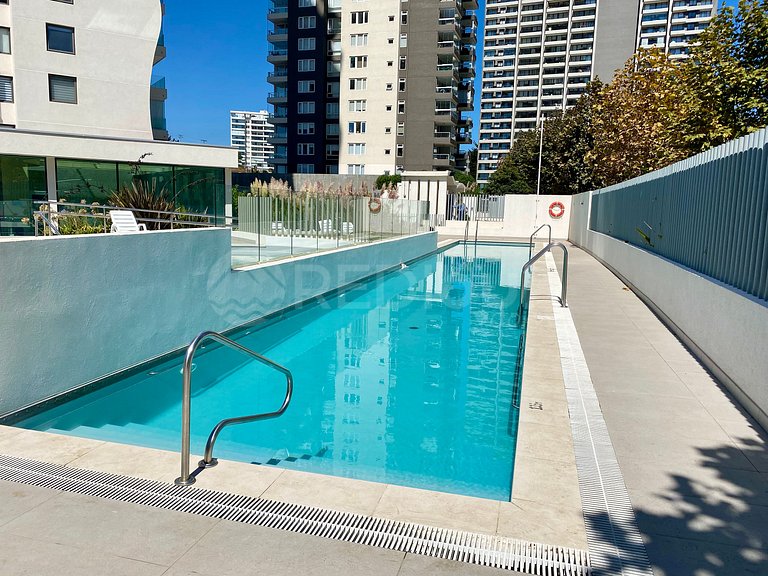 Modern apartment with outdoor and indoor pool