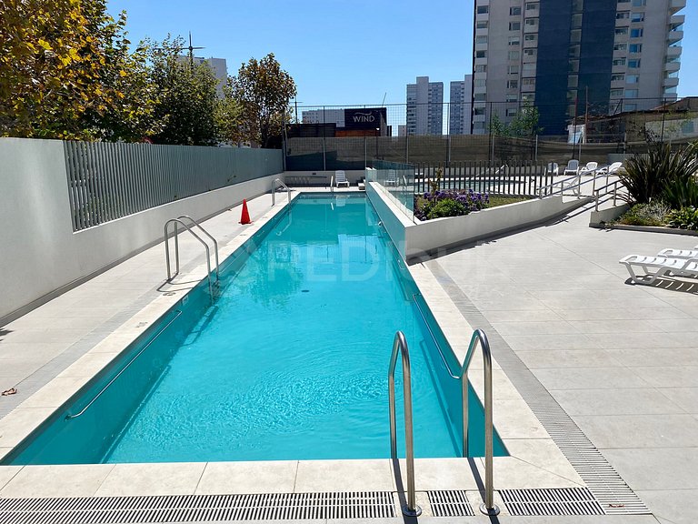 Modern apartment with outdoor and indoor pool