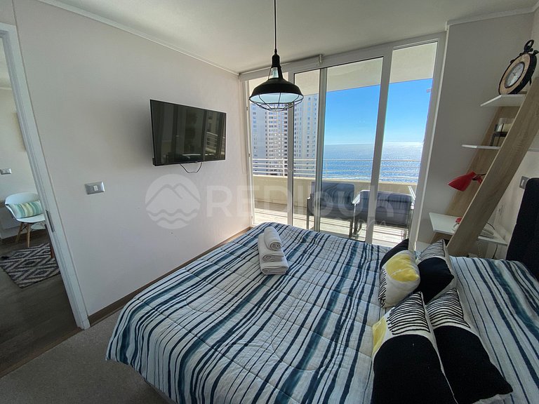 Comfortable apartment with a beautiful view in Concón.