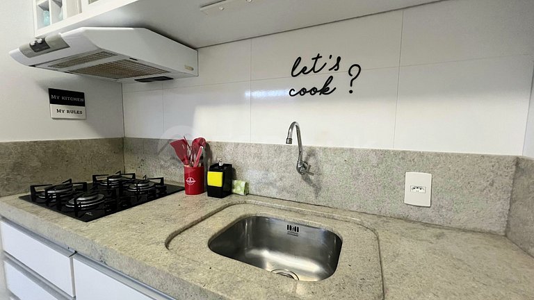 Apartamento para 6 pessoas a 2 quadras do mar