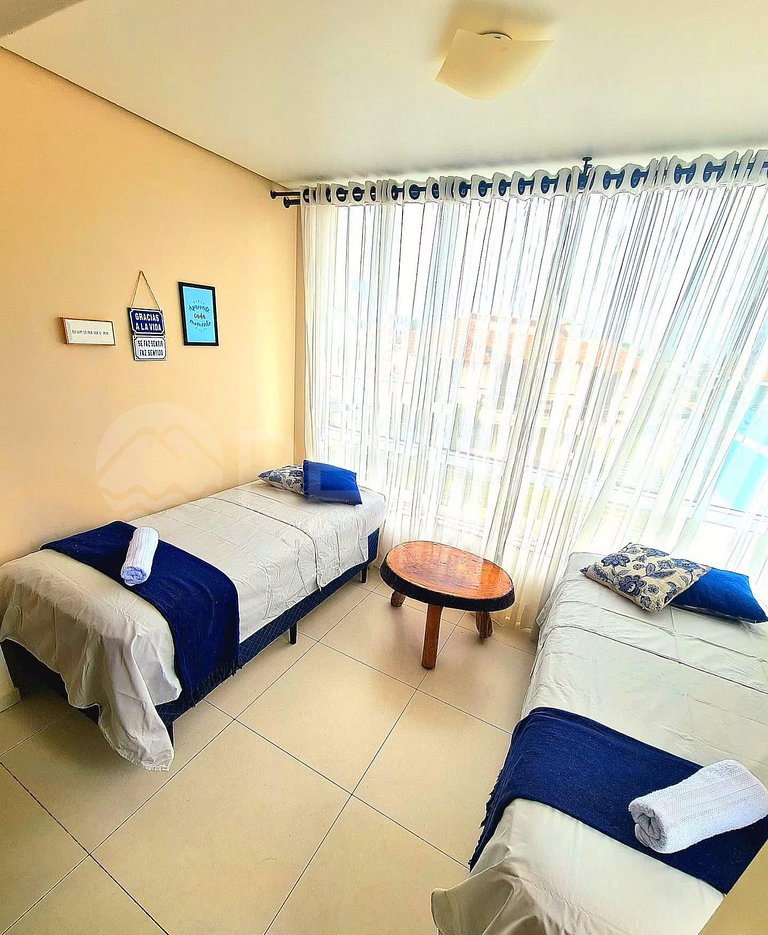 Apartamento para 6 pessoas a 2 quadras do mar