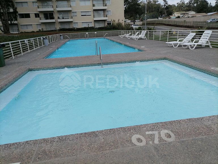 Rbk° Comodo departamento familiar en El Tabo