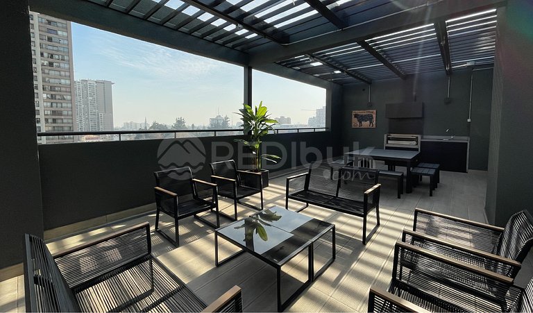 Rbk° Nuevo estudio con aire acondicionado en Stgo.