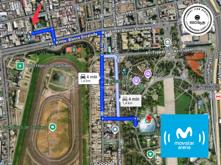 Rbk° New Studio steps from the Movistar Arena