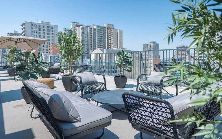 Rbk° Moderno departamento en el corazón de Stgo