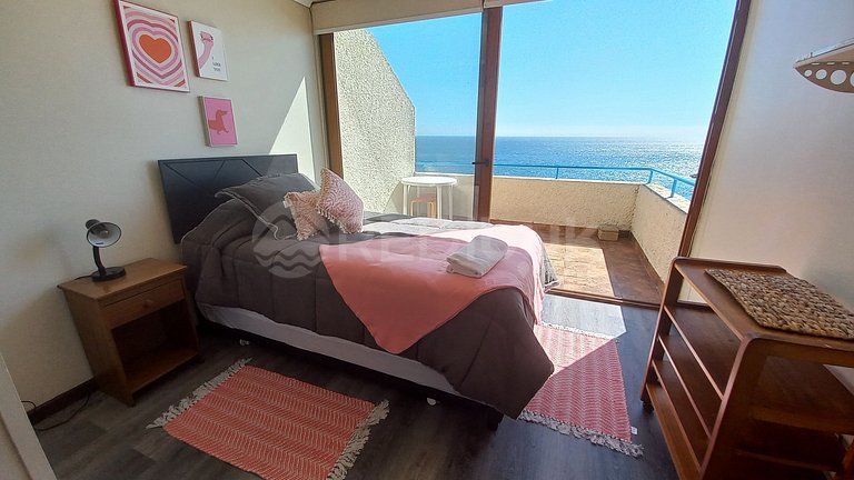 Rbk° Depto con vista insuperable al mar en Reñaca