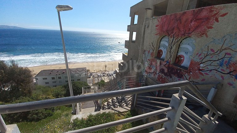 Rbk° Depto con vista insuperable al mar en Reñaca