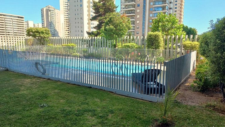 Cómodo depto con piscina temperada