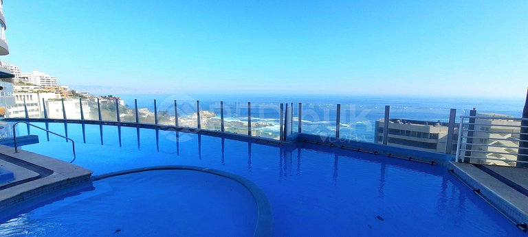 Recently remodeled apartment in Reñaca with ocean views