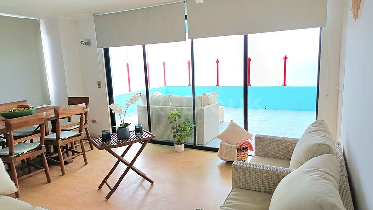 Rbk° Large apartment in Reñaca with a grill