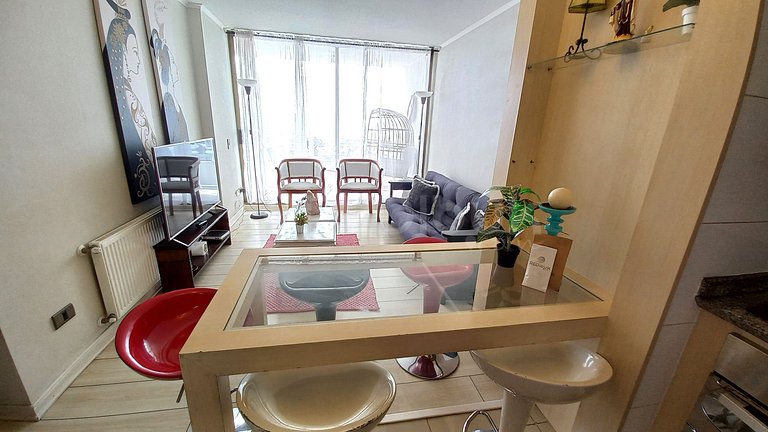 Apartment with a clear view of the sea in Concón.