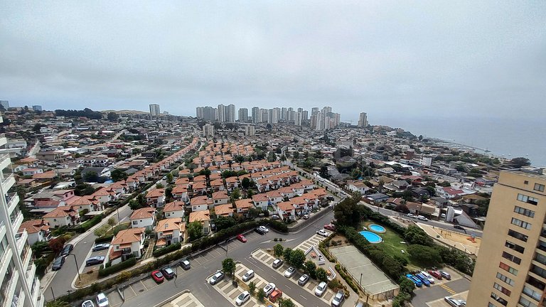 Apartment with a clear view of the sea in Concón.