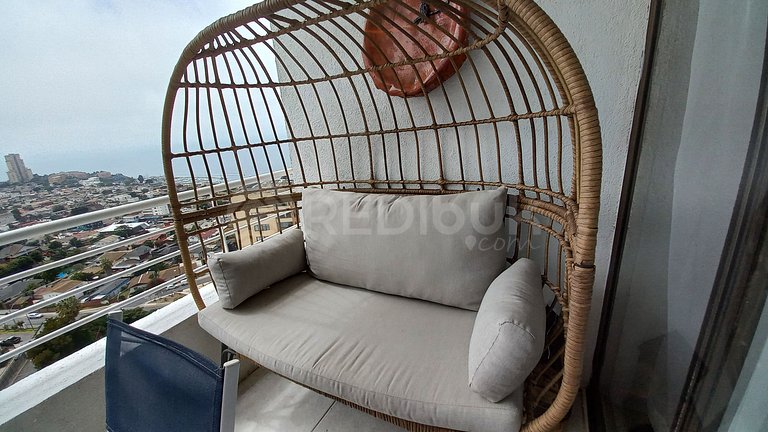 Apartment with a clear view of the sea in Concón.