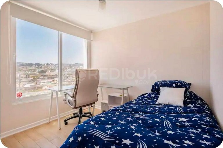 Rbk° Comodo depto con hermosa vista en Concón