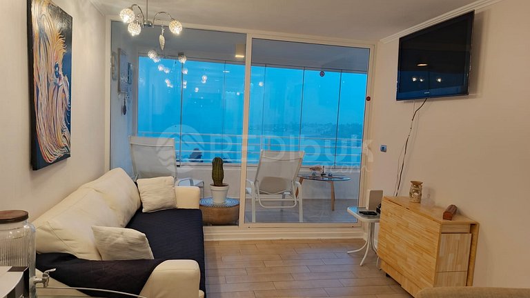 Rbk° Comodo depto con hermosa vista en Concón