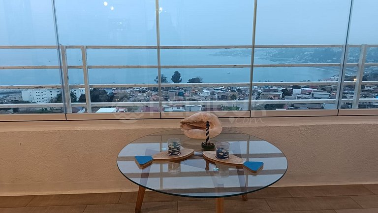Rbk° Comodo depto con hermosa vista en Concón