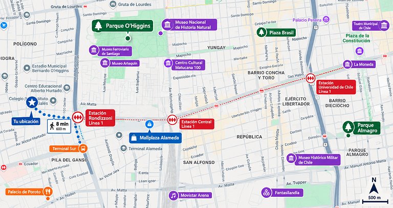 Depto cercano al metro Gimnasio-Lavanderia