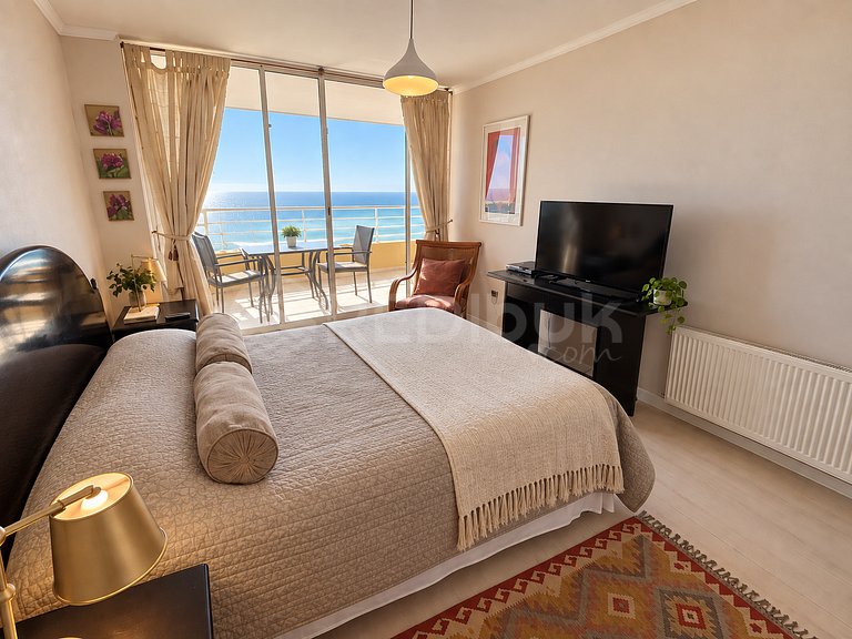 Full Ocean View Family Apartment in Reñaca