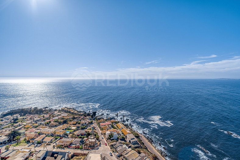 Depto con vista panorámica al mar en Concón